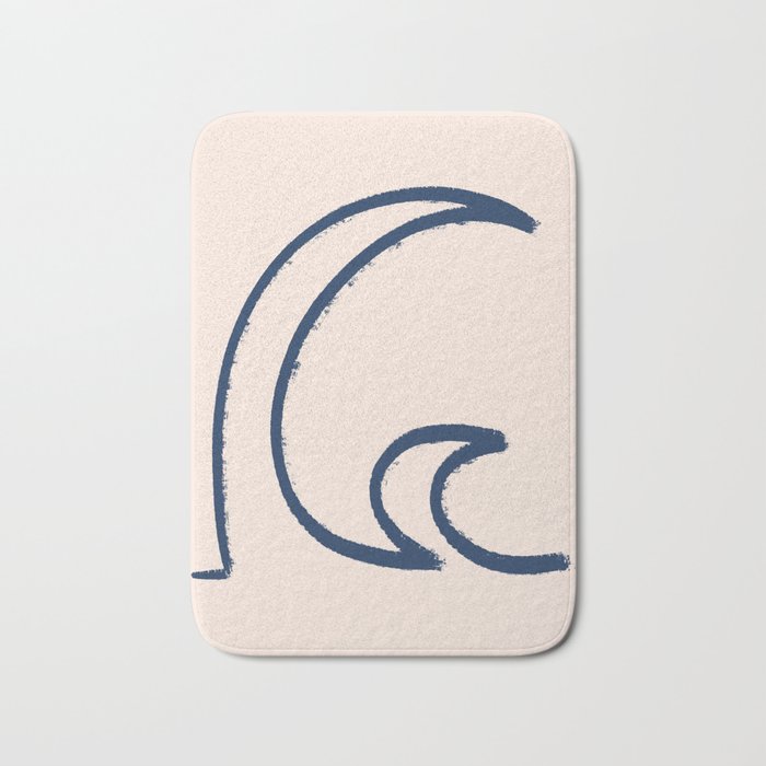 Minimalist Waves  Bath Mat Gallery Image 1