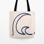 Minimalist Waves  Tote Bag Gallery Image 1