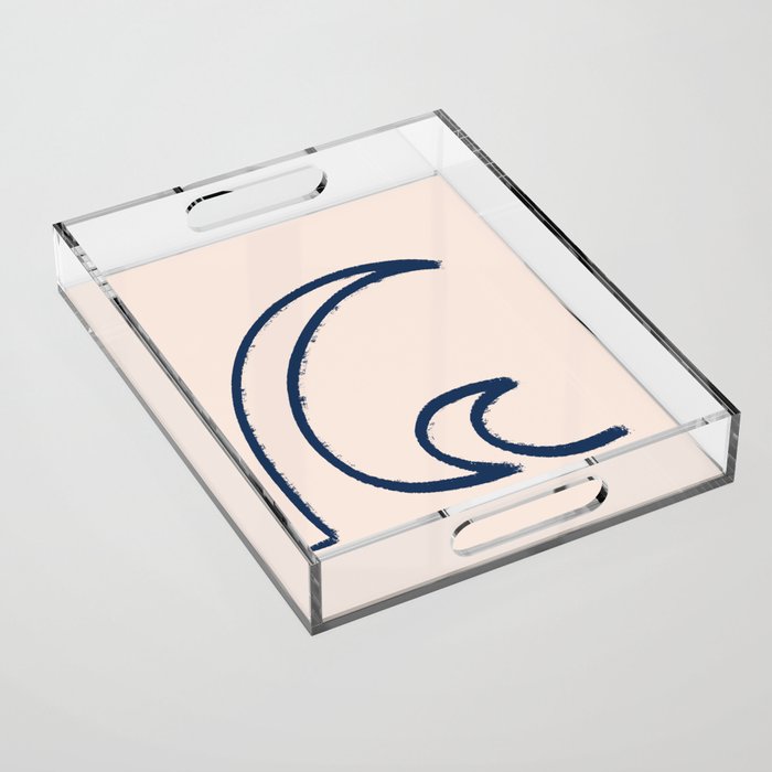 Minimalist Waves  Acrylic Tray Gallery Image 1