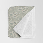 Indian Paintbrush - dusty light blue Throw Blanket Gallery Image 3