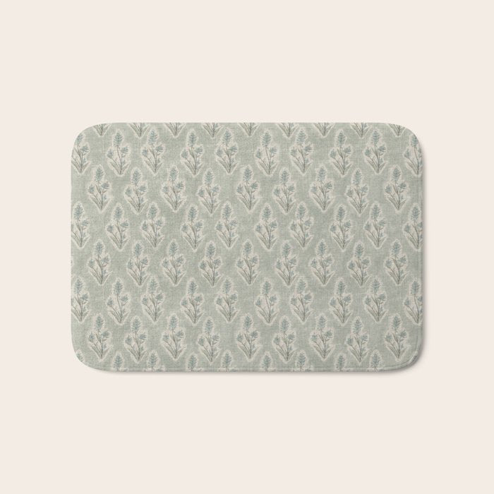 Indian Paintbrush - dusty light blue Bath Mat Gallery Image 1