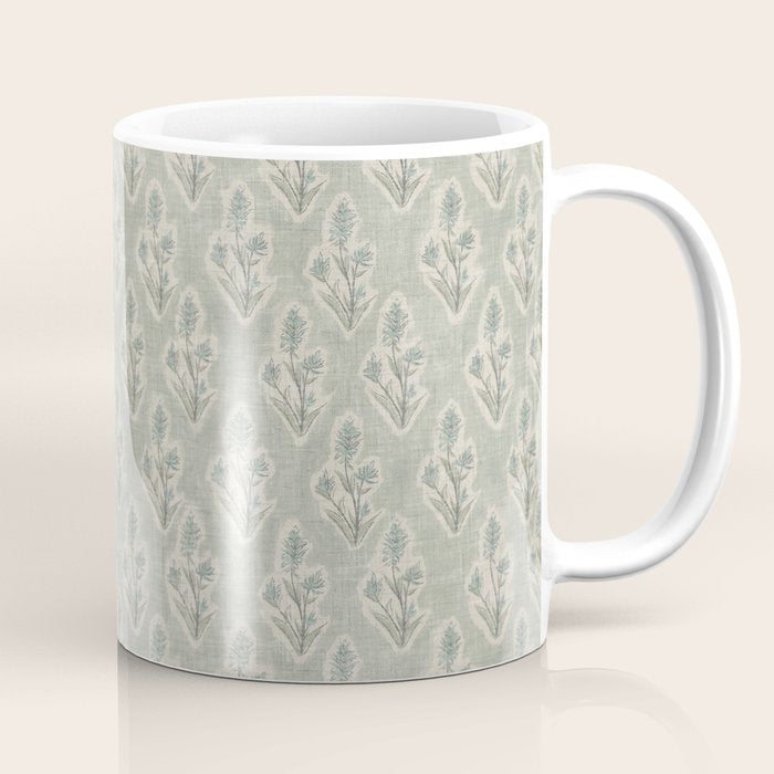 Indian Paintbrush - dusty light blue Coffee Mug Gallery Image 1