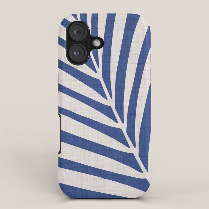Indigo Palm Minimal Botanical iPhone Case Gallery Image 1