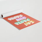 EAT PASTA RUN FASTA Yoga Mat Gallery Image 2