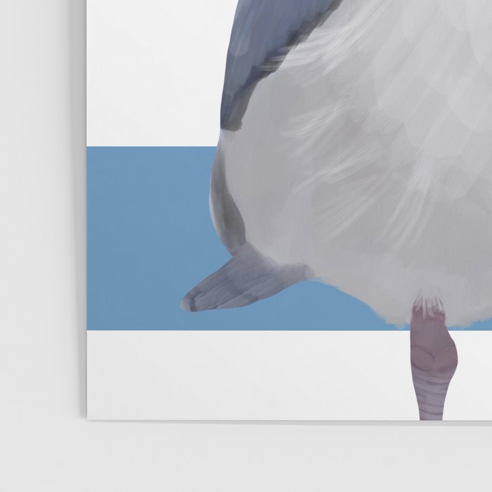 Captain Seagull on blue stripes Poster Gallery Image 3