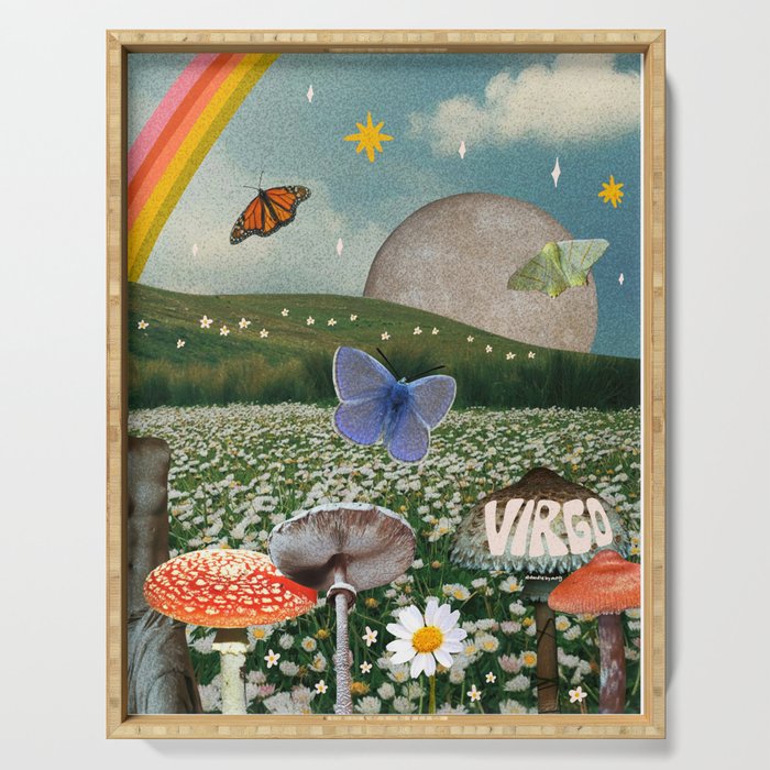 Virgo Collage Serving Tray Gallery Image 1