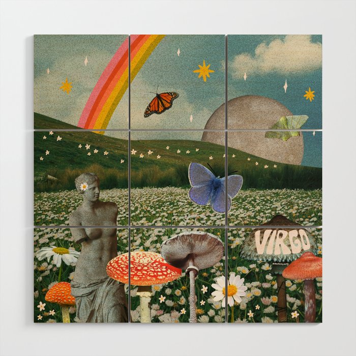Virgo Collage Wood Wall Art Gallery Image 1