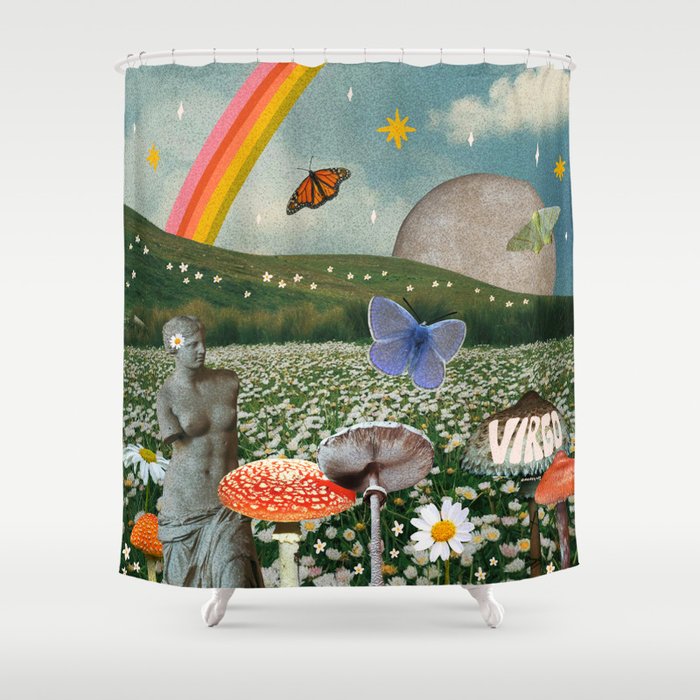 Virgo Collage Shower Curtain Gallery Image 1