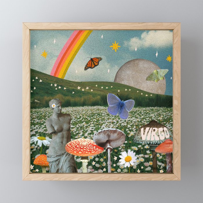 Virgo Collage Mini Art Print Gallery Image 1
