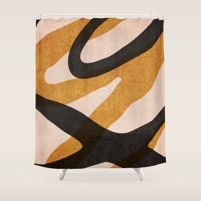 ABSTRACT ALPHABET / Script Q Shower Curtain Gallery Image 1