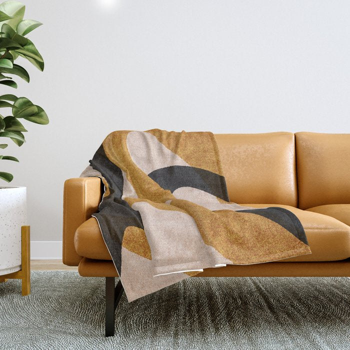 ABSTRACT ALPHABET / Script Q Throw Blanket Gallery Image 1