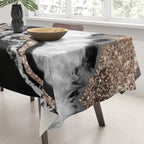 Yin Yang Agate Glitter Glam #8 #gem #decor #art #society6 Tablecloth Gallery Image 3