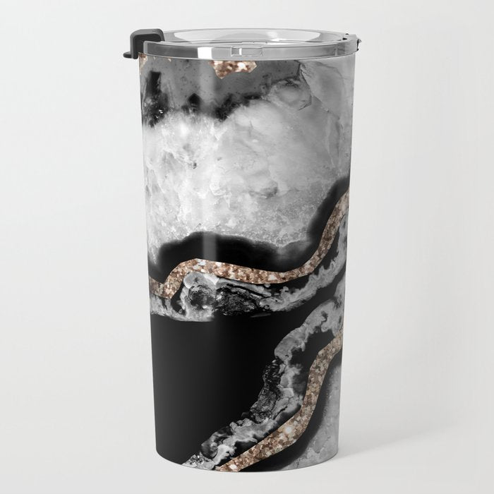 Yin Yang Agate Glitter Glam #8 #gem #decor #art #society6 Travel Mug Gallery Image 3