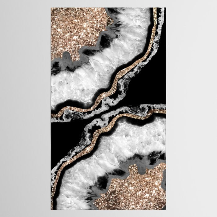 Yin Yang Agate Glitter Glam #8 #gem #decor #art #society6 Tablecloth Gallery Image 2