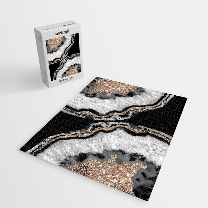 Yin Yang Agate Glitter Glam #8 #gem #decor #art #society6 Jigsaw Puzzle Gallery Image 2