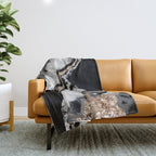 Yin Yang Agate Glitter Glam #8 #gem #decor #art #society6 Throw Blanket Gallery Image 1