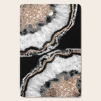 Yin Yang Agate Glitter Glam #8 #gem #decor #art #society6 Cutting Board Gallery Image 1
