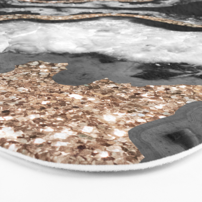 Yin Yang Agate Glitter Glam #8 #gem #decor #art #society6 Bath Mat Gallery Image 3