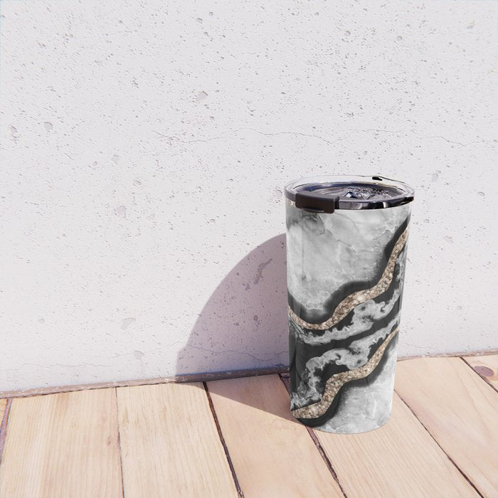 Yin Yang Agate Glitter Glam #8 #gem #decor #art #society6 Travel Mug Gallery Image 4