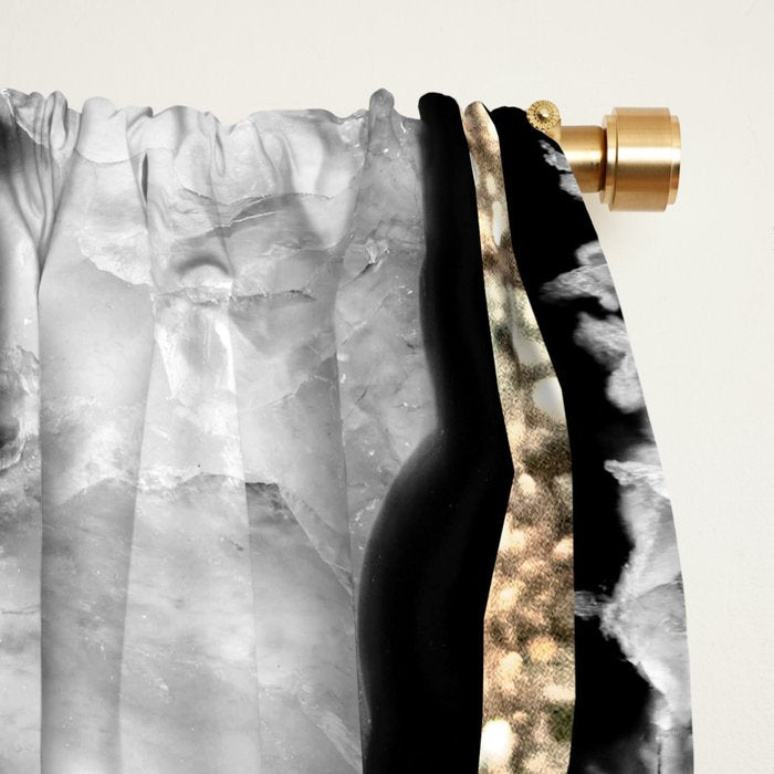 Yin Yang Agate Glitter Glam #8 #gem #decor #art #society6 Window Curtain Gallery Image 2