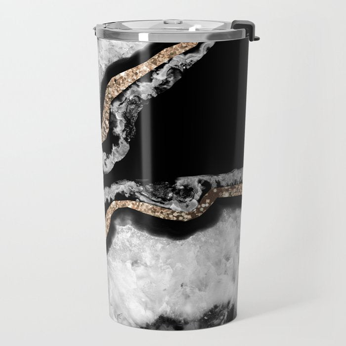 Yin Yang Agate Glitter Glam #8 #gem #decor #art #society6 Travel Mug Gallery Image 2