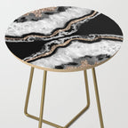 Yin Yang Agate Glitter Glam #8 #gem #decor #art #society6 Side Table Gallery Image 2