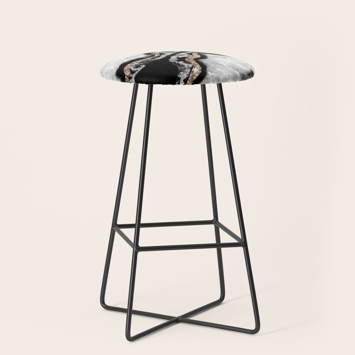 Yin Yang Agate Glitter Glam #8 #gem #decor #art #society6 Stool Gallery Image 1