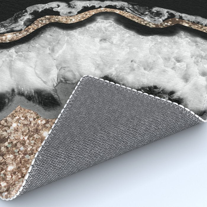 Yin Yang Agate Glitter Glam #8 #gem #decor #art #society6 Rug Gallery Image 4