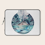 Stromboli Volcano at Midnight - Blue Palette Laptop Sleeve Gallery Image 1