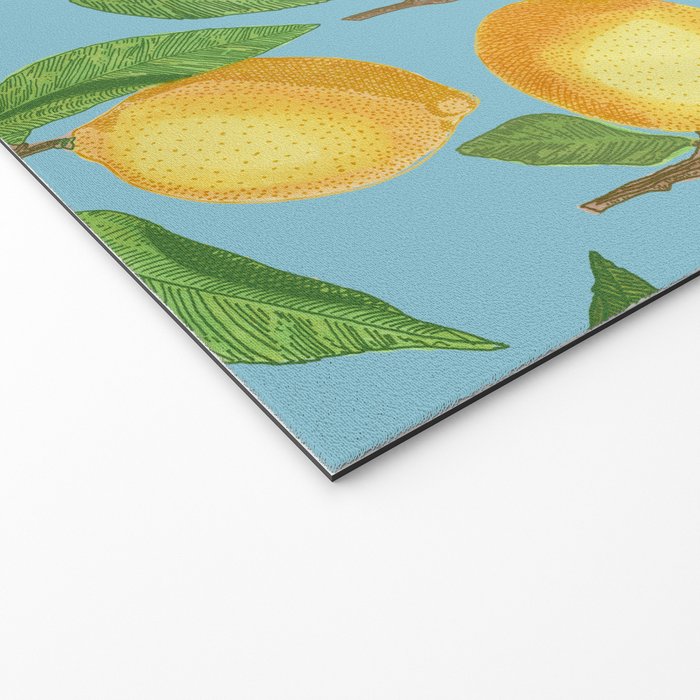 Lemonade on Blue Background Welcome Mat Gallery Image 2