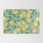 Lemonade on Blue Background Rug Gallery Image 2