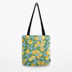 Lemonade on Blue Background Tote Bag Gallery Image 2