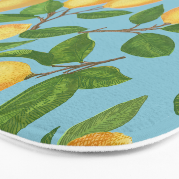 Lemonade on Blue Background Bath Mat Gallery Image 3