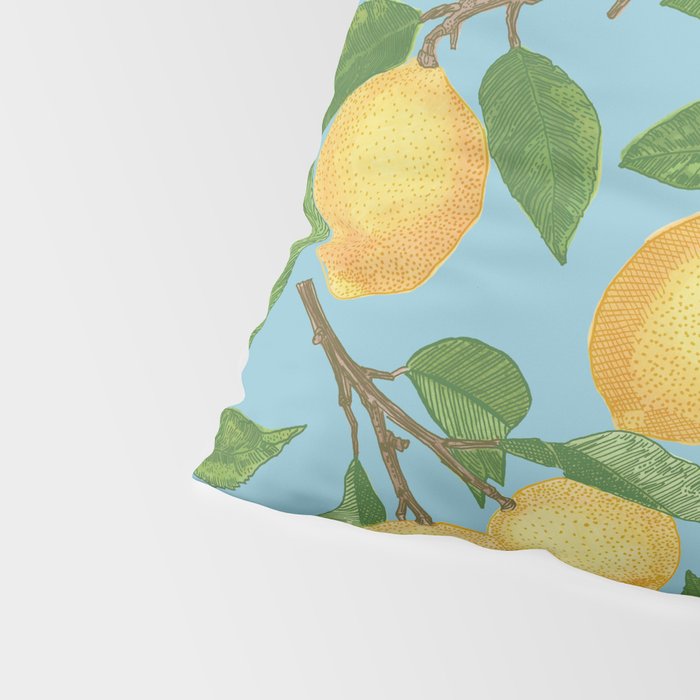 Lemonade on Blue Background Pillow Sham Gallery Image 4