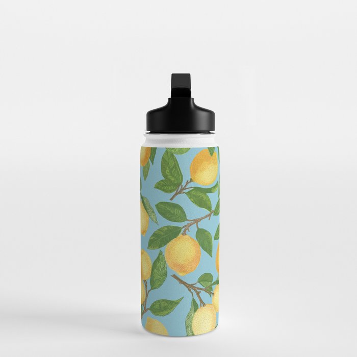 Lemonade on Blue Background Water Bottle Gallery Image 3