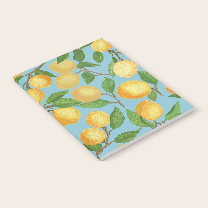 Lemonade on Blue Background Notebook Gallery Image 2