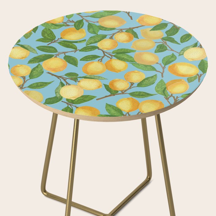 Lemonade on Blue Background Side Table Gallery Image 2
