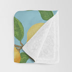Lemonade on Blue Background Throw Blanket Gallery Image 3