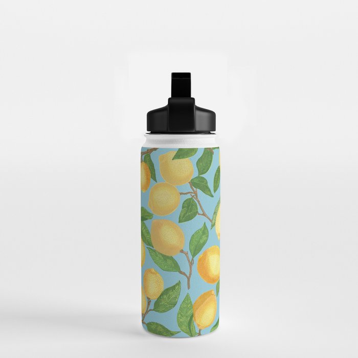 Lemonade on Blue Background Water Bottle Gallery Image 2