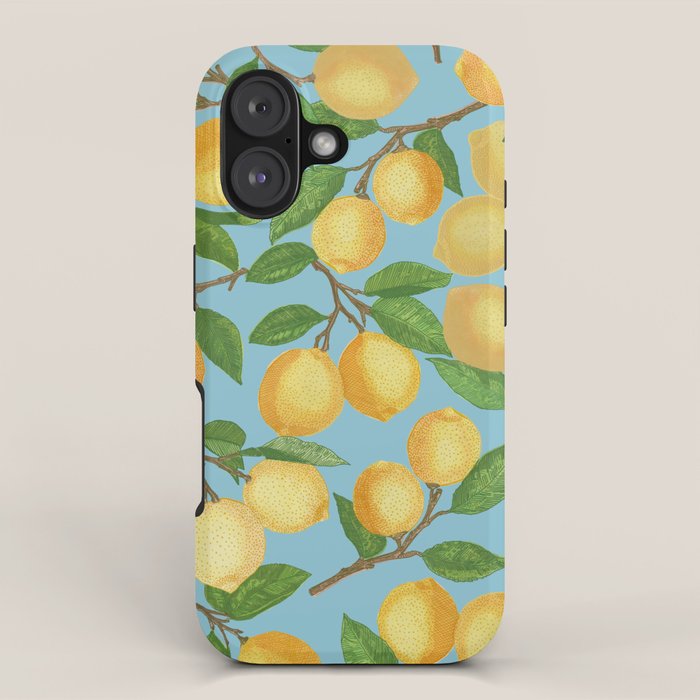 Lemonade on Blue Background iPhone Case