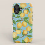 Lemonade on Blue Background iPhone Case Gallery Image 1