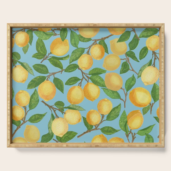 Lemonade on Blue Background Serving Tray Gallery Image 1