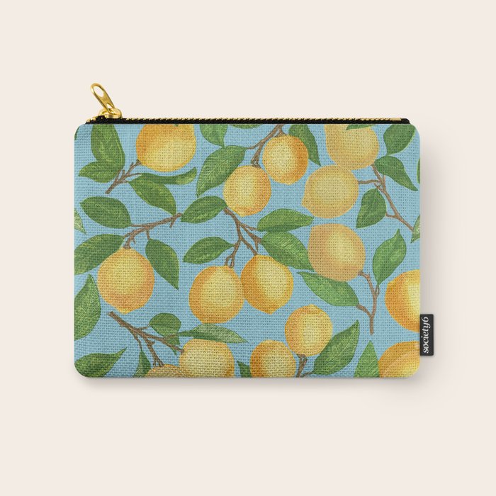 Lemonade on Blue Background Carry All Pouch Gallery Image 1