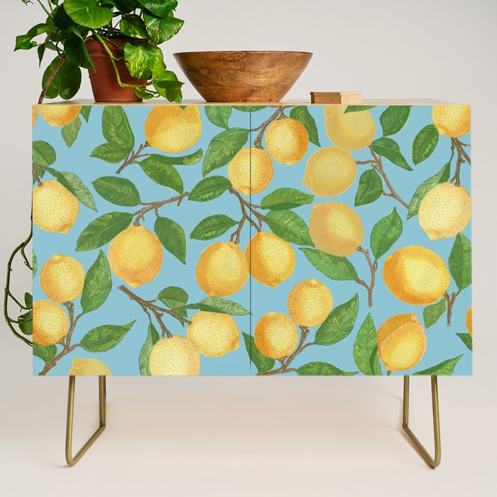 Lemonade on Blue Background Credenza Gallery Image 1