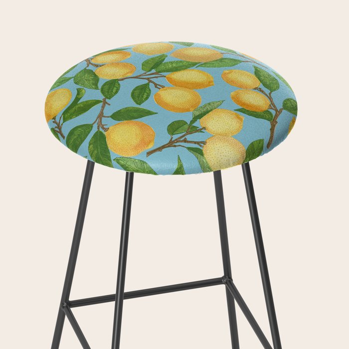 Lemonade on Blue Background Stool Gallery Image 2
