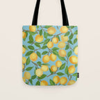 Lemonade on Blue Background Tote Bag Gallery Image 1