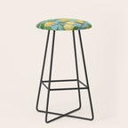 Lemonade on Blue Background Stool Gallery Image 1