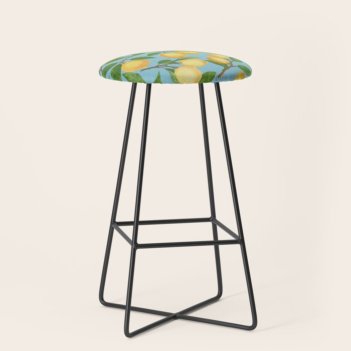 Lemonade on Blue Background Stool Gallery Image 1