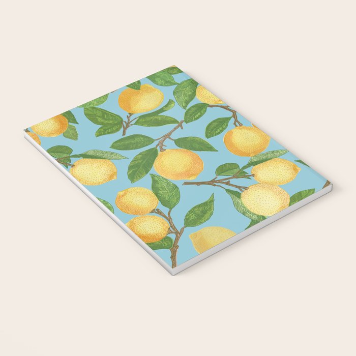 Lemonade on Blue Background Notebook Gallery Image 3