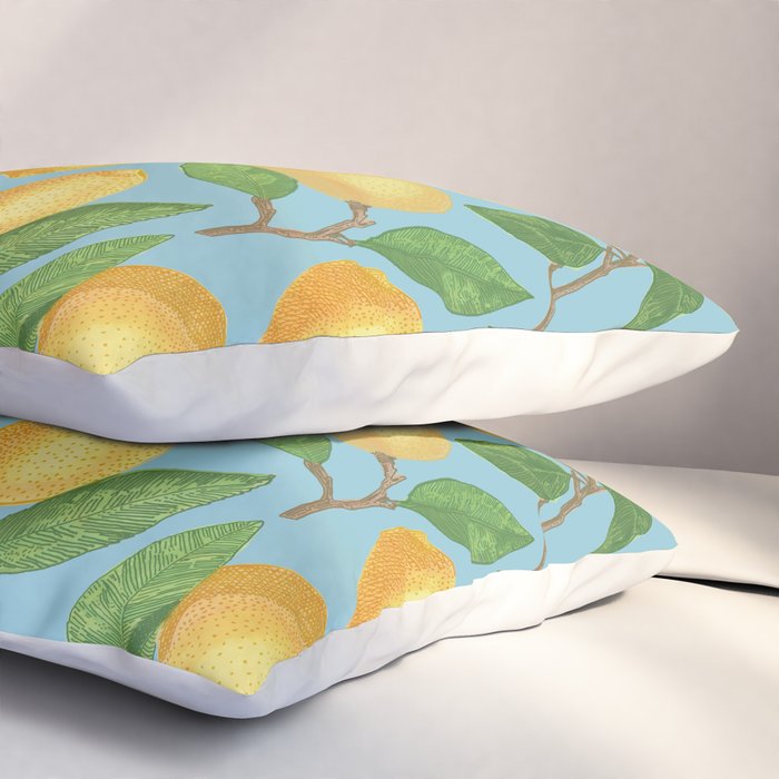 Lemonade on Blue Background Pillow Sham Gallery Image 3